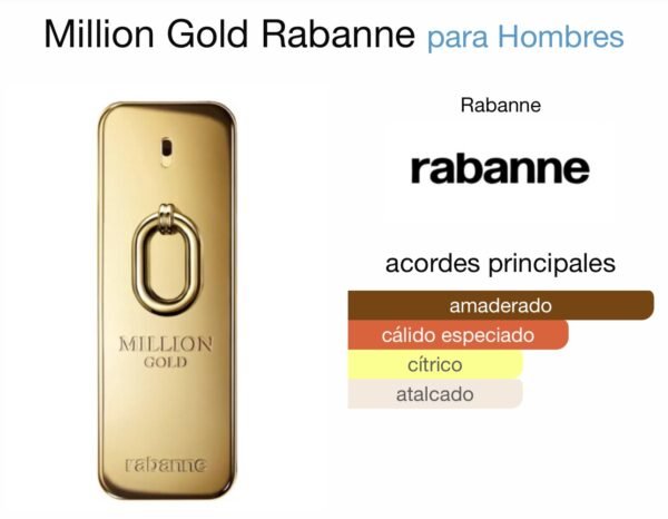 (X25) Inspirado en Million Gold de Rabanne EDP - Imagen 2
