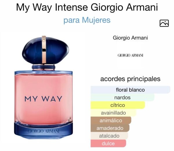 (D85) Inspirado en My Way Intense de Giorgio Armani EDP.