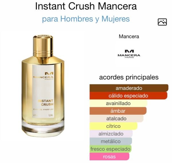 Inspirado en Instant Crush de Mancera EDP.
