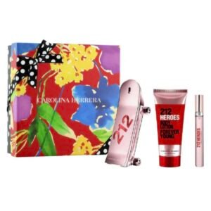 212 HEROES EDP 80 ML + TRAVEL 10 ML + BODY LOTION 100 ML - CAROLINA HERRERA