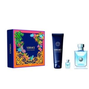 VERSACE POUR HOMME VARON EDT 100 ML / 5 ML / SHOWER GEL 150 ML ESTUCHE