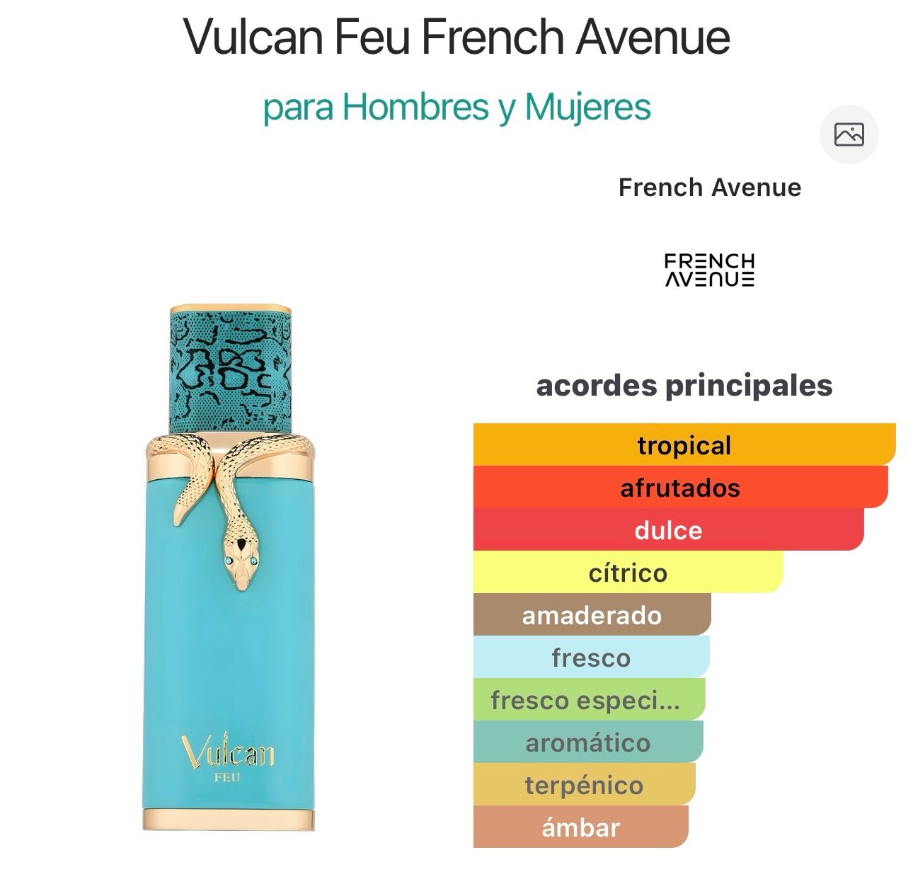 (T003) Inspirado en Vulcan Feu de French Avenue