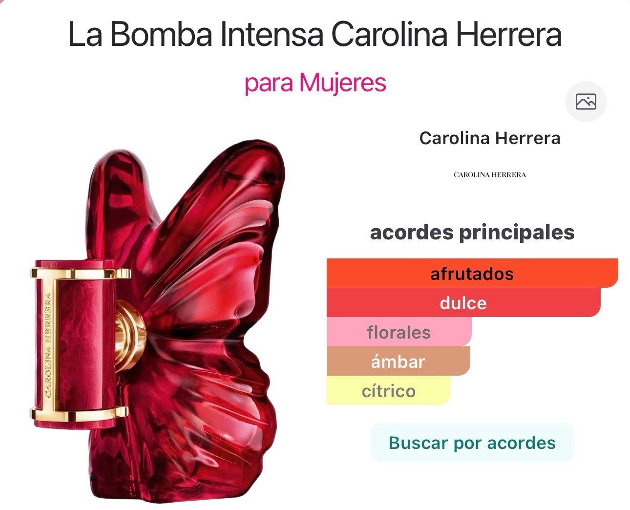 (F111) Inspirado en La Bomba Intensa de Carolina Herrera edp.