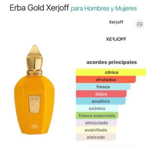 Inspirado en Erba Gold de Xerjoff edp.
