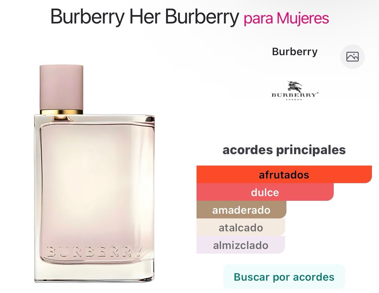 (F107) inspirado en Burberry Her de Burberry edp.